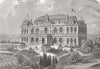 FRANCE. New bathing house, Boulogne-Sur-Mer 1860 old antique print picture