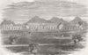 INDIA. Mhow. Ft 1863 old antique vintage print picture