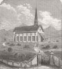 INDIA. Mhow. Station Church 1863 old antique vintage print picture