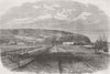 ROMANIA. Cernavodă Cernavoda, railway terminus on the Danube 1863 old print