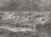 SOUTH CAROLINA. Civil War. Ft Wagner, Charleston 1863 old antique print