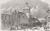 ITALY. The conflict at Brescia 1849 old antique vintage print picture