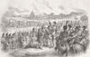 FRANCE. General Oudinot and staff 1849 old antique vintage print picture