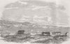 CHILE. The Bay of Valparaiso 1859 old antique vintage print picture