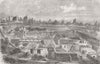 FINLAND. Destroyed Russian Buildings, Kotka Island  1855 old antique print