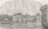 FRANCE. Fontainebleau palace, from Ave of Maintenon 1846 old antique print