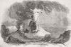 ITALY. Mount Vesuvius. eruption 1846 old antique vintage print picture
