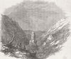 OREGON. Pass of standing rock  1846 old antique vintage print picture
