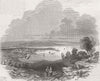 ITALY. Trieste 1846 old antique vintage print picture