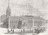 PORTUGAL. The Palace at Lisboa 1846 old antique vintage print picture