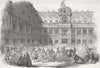 SPAIN. El Patio, or inner Ct of Royal Palace 1846 old antique print picture