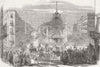 SPAIN. Puerta Del Sol 1846 old antique vintage print picture