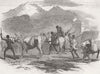 SOUTH AFRICA. Xhosa & cows, Trompetter’s drift 1846 old antique print picture