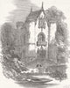 CHANTILLY. Chateau de la Reine Blanche, forest of  1853 old antique print