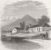 OROPOS. Church attended by kidnappers & Prisoners 1870 old antique print