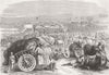 INDIA. Khangaon Cotton Market, West Berar  1870 old antique print picture