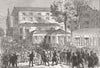 FRANCE. Strike of workmen, Paris 1870 old antique vintage print picture