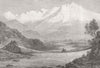 CHILE. Valley of the Aconcagua, Chili 1870 old antique vintage print picture