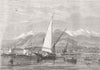 GREECE. Lefkada, destroyed by Earthquake 1870 old antique print picture