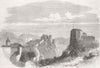 DUBROVNIK. Dalmatia. View from Borgi Pille Suburb 1870 old antique print