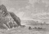 MILITARIA. Wreck of Gorgone, French Man--War 1870 old antique print picture