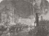ITALY. Serenade, Grand Canal 1866 old antique vintage print picture