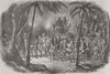 RELIGION. Parade of Goddess Kali 1857 old antique vintage print picture