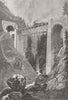 SWITZERLAND. Bridge & tunnel, Wasen 1882 old antique vintage print picture