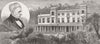 CANNES. Portrait of Lord Brougham; Brougham’s Villa 1879 old antique print