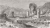 BAZAR VALLEY. Destruction of Cheena village 1879 old antique print picture