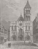 FRANCE. St Denis, Paris 1870 old antique vintage print picture