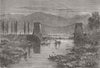 FRANCE. Meuse below Sedan 1870 old antique vintage print picture