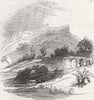 INDIA. Powanghur & Punalla 1845 old antique vintage print picture