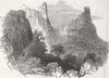 INDIA. East side of Punalla 1845 old antique vintage print picture