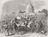 INDIA. Massacre of officers by rebel cavalry, Delhi 1857 old antique print