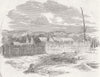 MILITARIA. Entrance to the stockade 1852 old antique vintage print picture