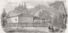 BURMA. Koun or Burmese Monastery 1852 old antique vintage print picture