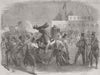 INDIA. Death of Col Finnis, parade ground, Meerut 1857 old antique print