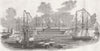 ITALY. New basin, Arsenal, Naples 1852 old antique vintage print picture