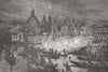 VENICE. Grand Canal lit, Francesco Morosini launch 1885 old antique print