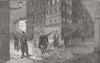 FRANCE. Coup. Troops clearing streets 1851 old antique vintage print picture