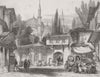 ISTANBUL. St, with fountain & Sultan Achmet mosque 1851 old antique print