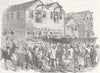 CALIFORNIA. San Francisco Vigilantes. A lynching  1851 old antique print