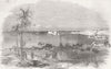 CUBA. Havana, from Fuerte del Principe 1851 old antique vintage print picture