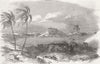 CUBA. Havana-harbour-Ft of Atares 1851 old antique vintage print picture