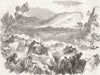 SOUTH AFRICA. Xhosa attack, Keiskamma Gorge 1851 old antique print picture