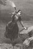 FINE ARTS. The Beacon 1864 old antique vintage print picture