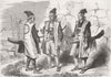 JAPAN. Japanese warriors, fighting-dress 1864 old antique print picture
