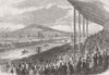 LONDON. Royal Artillery steeplechase, Woolwich 1868 old antique print picture