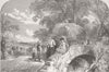 LANDSCAPES. An Autumnal Lyric. Autumn 1849 old antique vintage print picture
